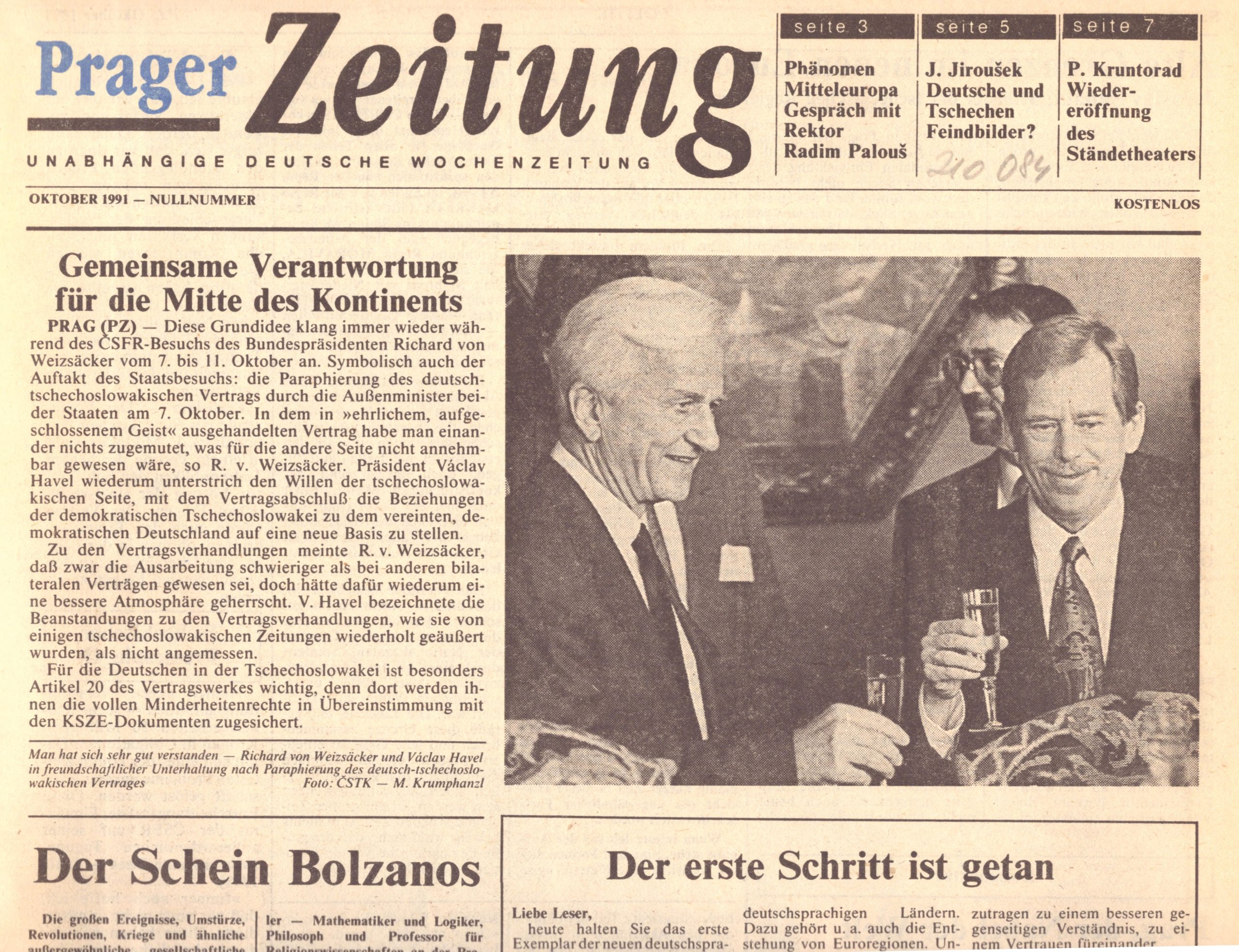 PZ vor 35 Jahren (1): Ein Neubeginn